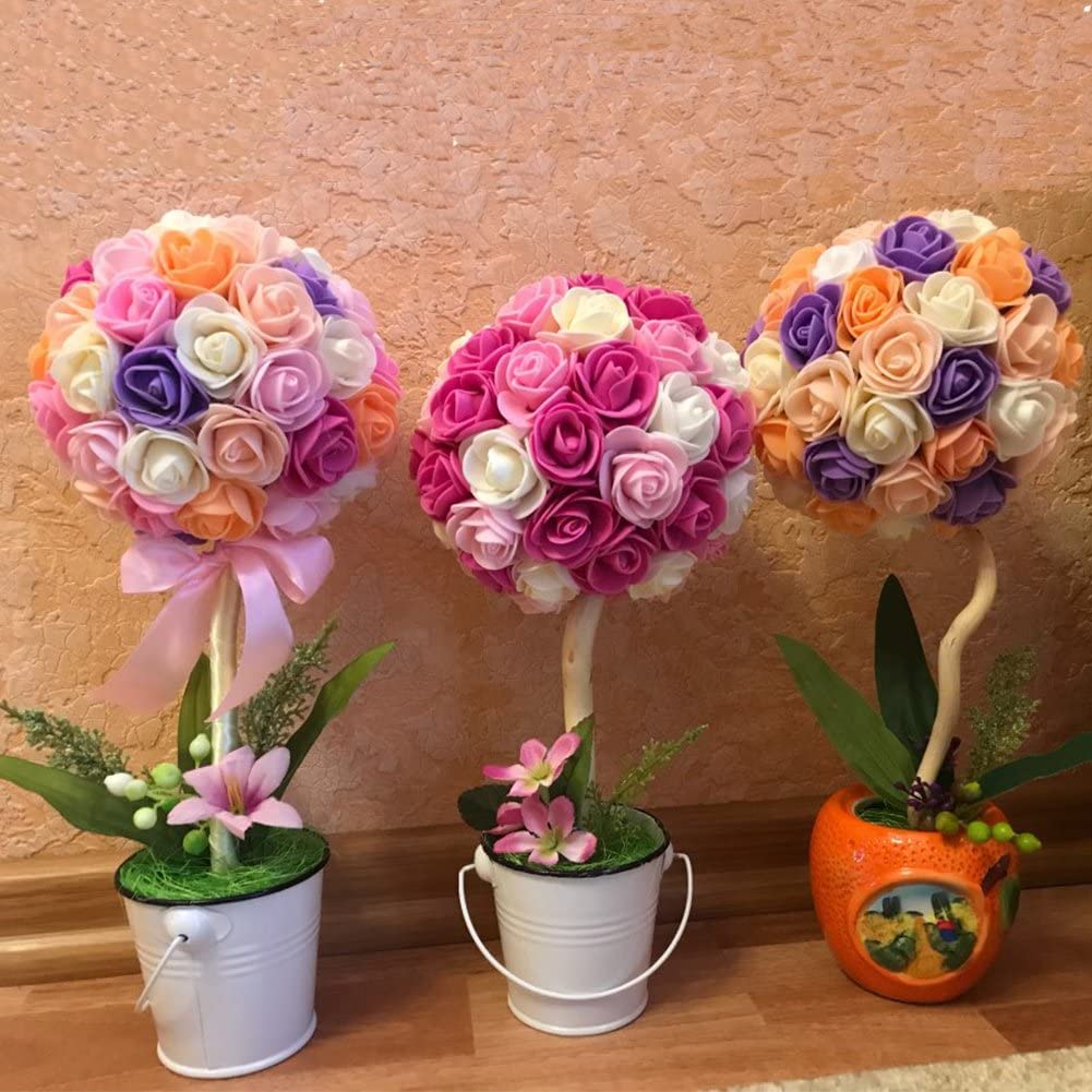 ABDROZ® 50pcs Artificial Rose, Fake Foam Water Floating Flowers for Festival and Events, Home Decor, DIY Crafts, Wedding Decoration, Pooja Room, Gift Packing (Multi-Colour)