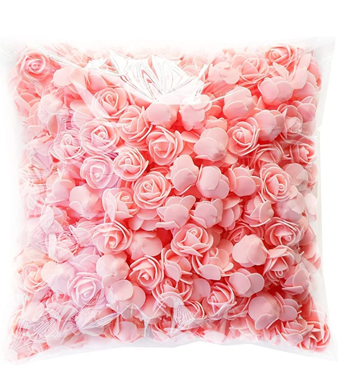 ABDROZ® 50pcs Artificial Rose, Fake Foam Water Floating Flowers for Festival and Events, Home Decor, DIY Crafts, Wedding Decoration, Pooja Room, Gift Packing (Peach)