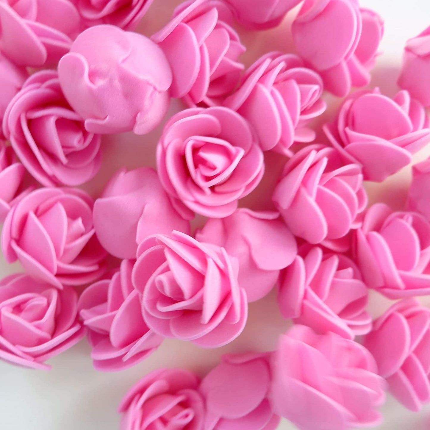 ABDROZ® 50pcs Artificial Rose, Fake Foam Water Floating Flowers for Festival and Events, Home Decor, DIY Crafts, Wedding Decoration, Pooja Room, Gift Packing (Pink)