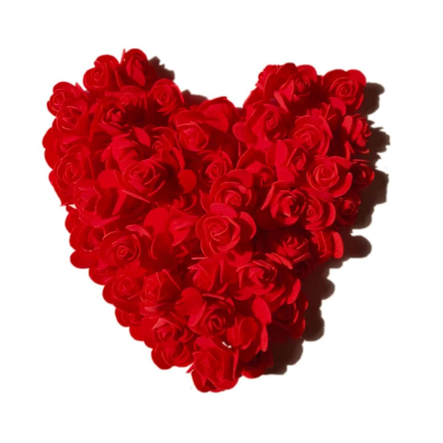 Rainbow Junction 100pcs Artificial Rose, Foam Water Floating Flowers for Festival and Events, Home Decor, DIY Crafts, Wedding Decoration, Pooja Room, Gift Packing (RED)