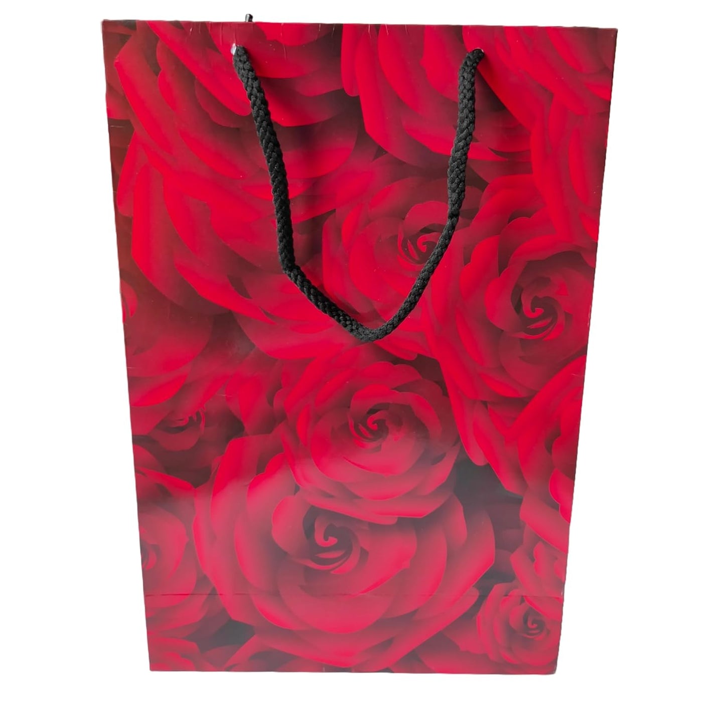 RAINBOW JUNCTION® 2pcs Paper Bags – Return Gift Bags with Handles For Weddings, Anniversaries, Birthdays, Diwali, Navratri, Holiday Presents, Events, Baby Shower, Valentine’s Day (Rose Theme)