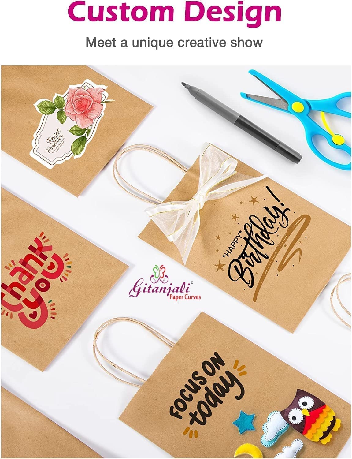 ABDROZ® Disposable Brown Kraft Paper Bags 6"x8"x4" Pack of 25pcs- Small Party Favor Goodie Bag, Craft Paper Return Gift Bags -Disposable Recycled Eco Friendly Paper Bags (6"x8"x4")