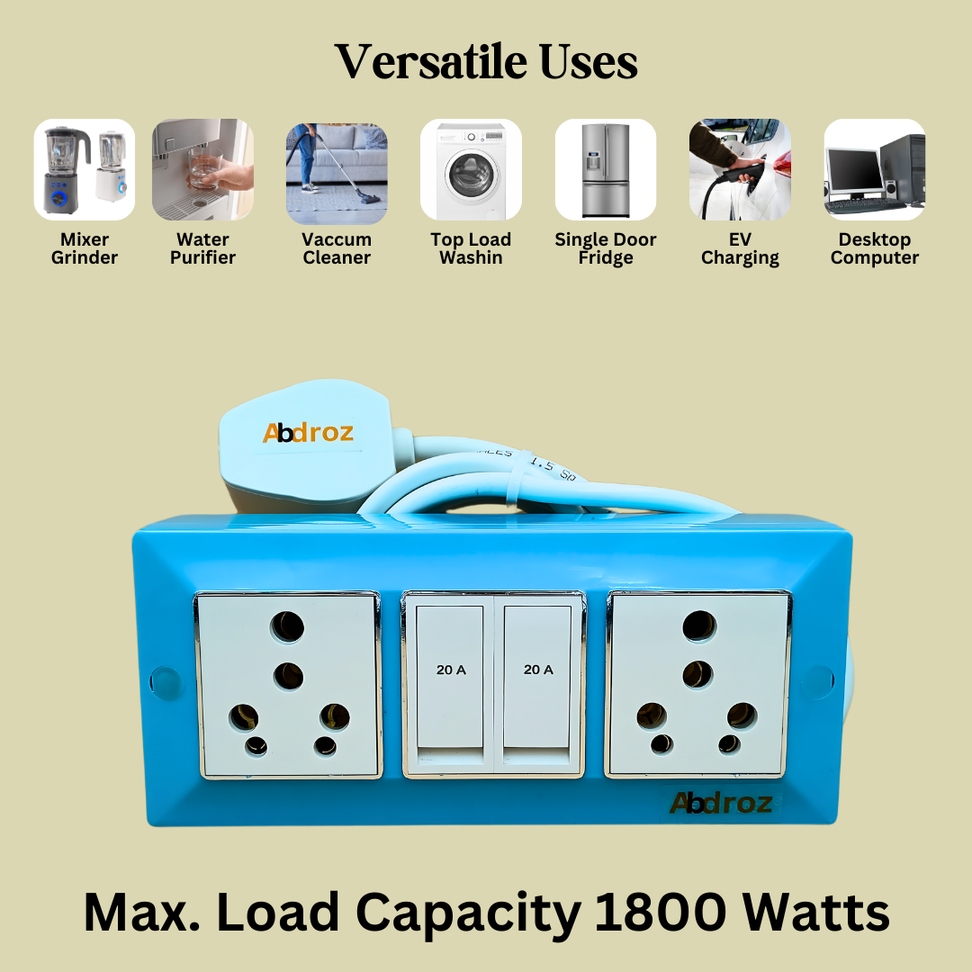 ABDROZ 16A/20A Electric Extension Board with Cable