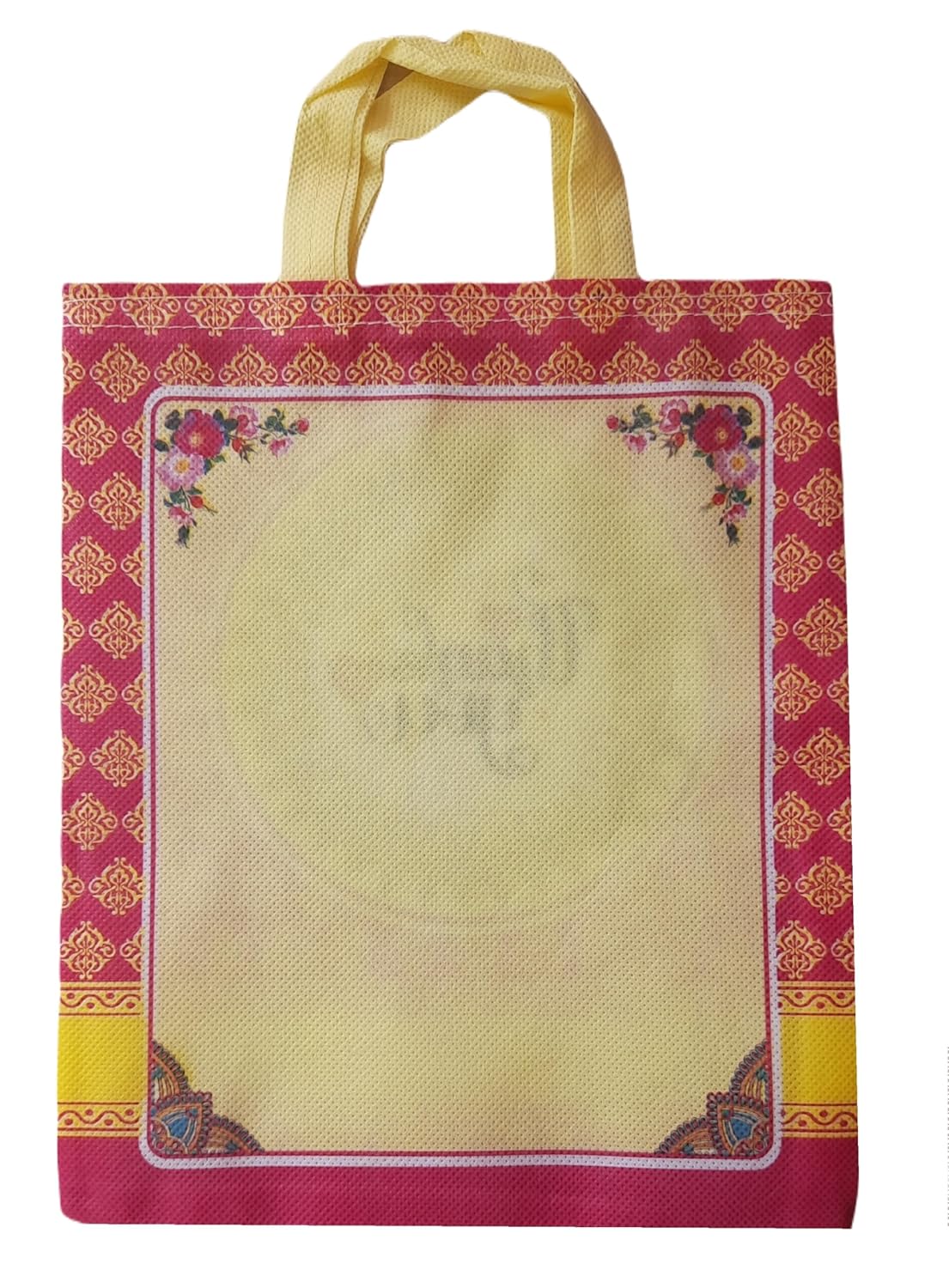 Return gift bag (Thank you Gift Bags) / Birthday Party Return Gift Bag/Wedding Gift Bag (Thamboolam bags) - Medium size (9x11 inch) Pink