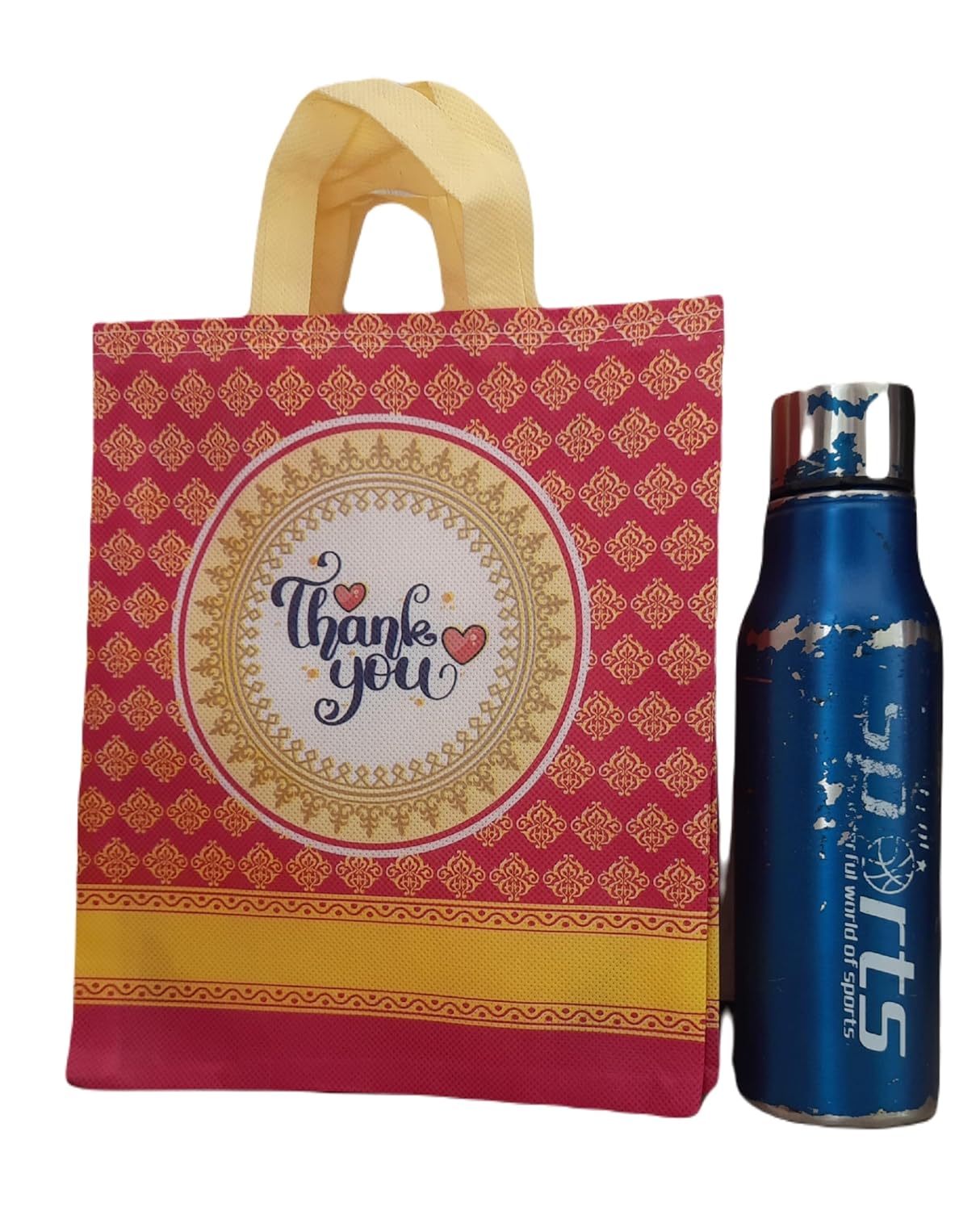 Return gift bag (Thank you Gift Bags) / Birthday Party Return Gift Bag/Wedding Gift Bag (Thamboolam bags) - Medium size (9x11 inch) Pink