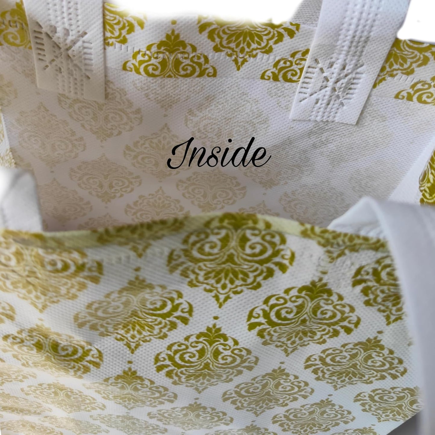 RAINBOW JUNCTION® Non-Woven Printed Reusable Eco-Friendly Carry Bags with Handle For Party Return Gift, Wedding Gifts, Shagun, Saree, Mithai, Jewellery, Traditional Gift Bag (7x8.5x3.5 inch, 10pcs)