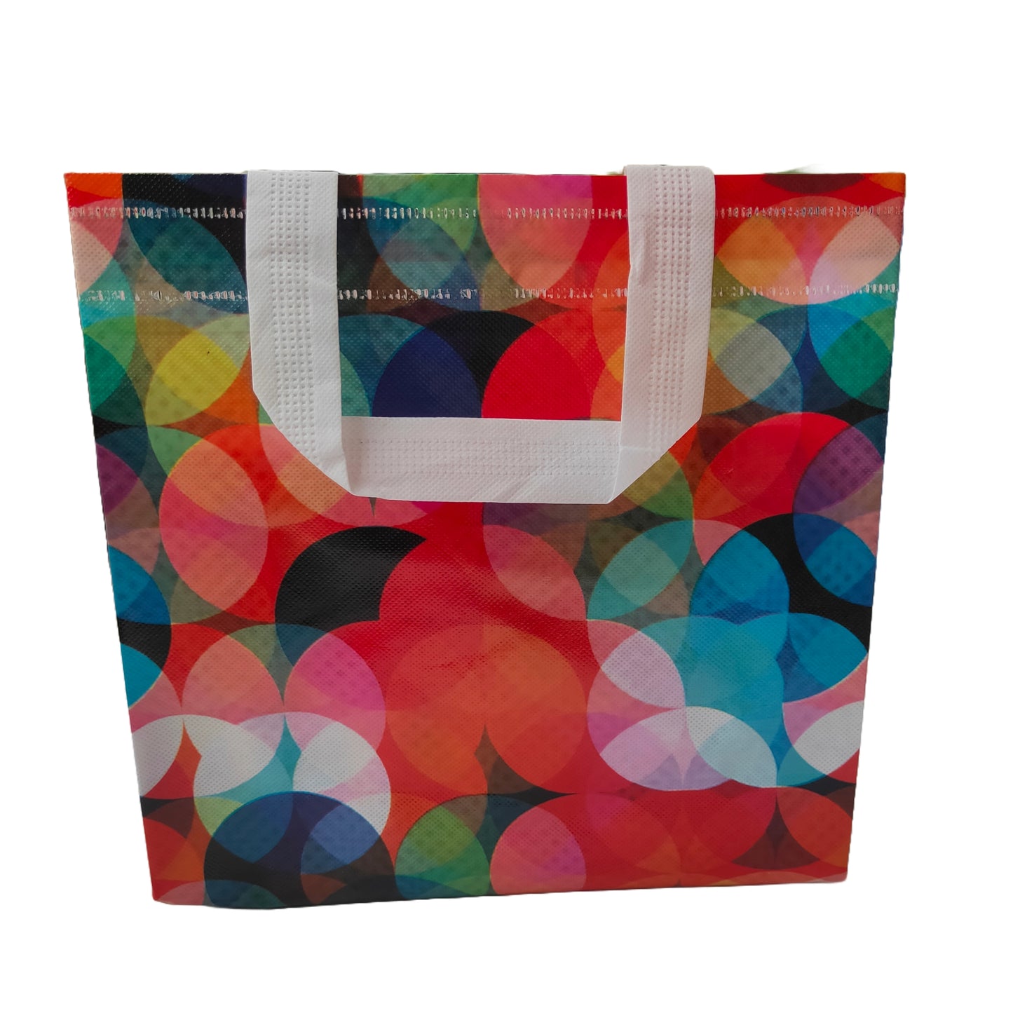 RAINBOW JUNCTION® 10Pcs Laminated Non-Woven Rectangular Printed Reusable Eco-Friendly Carry Bags with Handle for Party Return Gift, Wedding Gifts, Shagun, Saree, Mithai, Jewellery, Traditional Gift Bag