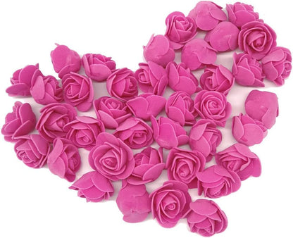 ABDROZ® 50pcs  Artificial Rose, Fake Foam Water Floating Flowers for Festival and Events, Home Decor, DIY Crafts, Wedding Decoration, Pooja Room, Gift Packing (Pink)