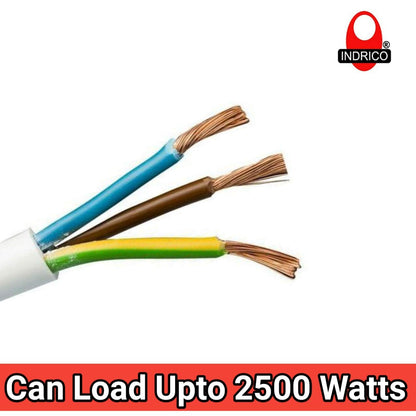INDRICO® 3 Core Round Copper Wires and Cables (1.5 Sq. mm) for Domestic and Industrial Electric Connections(Colour May Vary) (20 Meter)