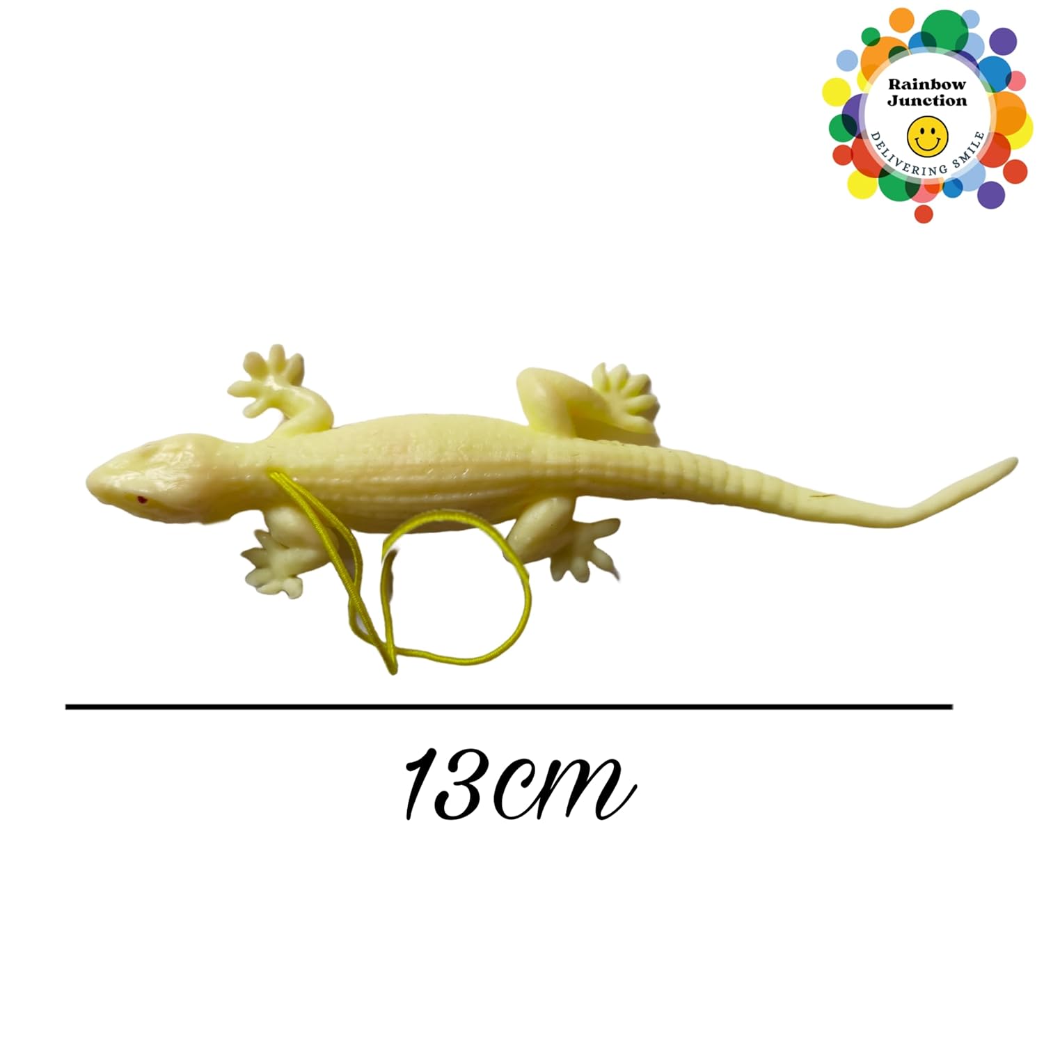 RAINBOW JUNCTION® Real Looking 1pcs Rubber Lizard Toy for Practical Jokes and Prank Trick Toys for Kids and Adults