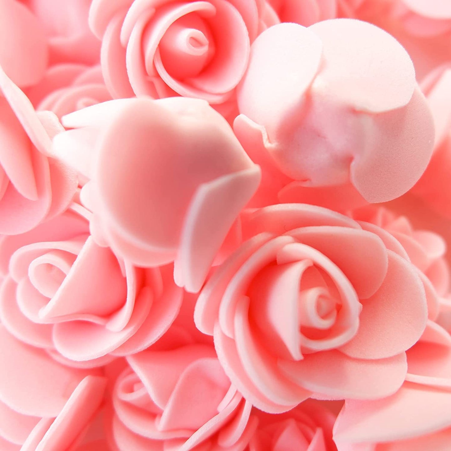ABDROZ® 50pcs  Artificial Rose, Fake Foam Water Floating Flowers for Festival and Events, Home Decor, DIY Crafts, Wedding Decoration, Pooja Room, Gift Packing (Peach)