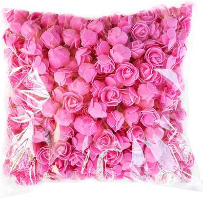 ABDROZ® 50pcs  Artificial Rose, Fake Foam Water Floating Flowers for Festival and Events, Home Decor, DIY Crafts, Wedding Decoration, Pooja Room, Gift Packing (Pink)
