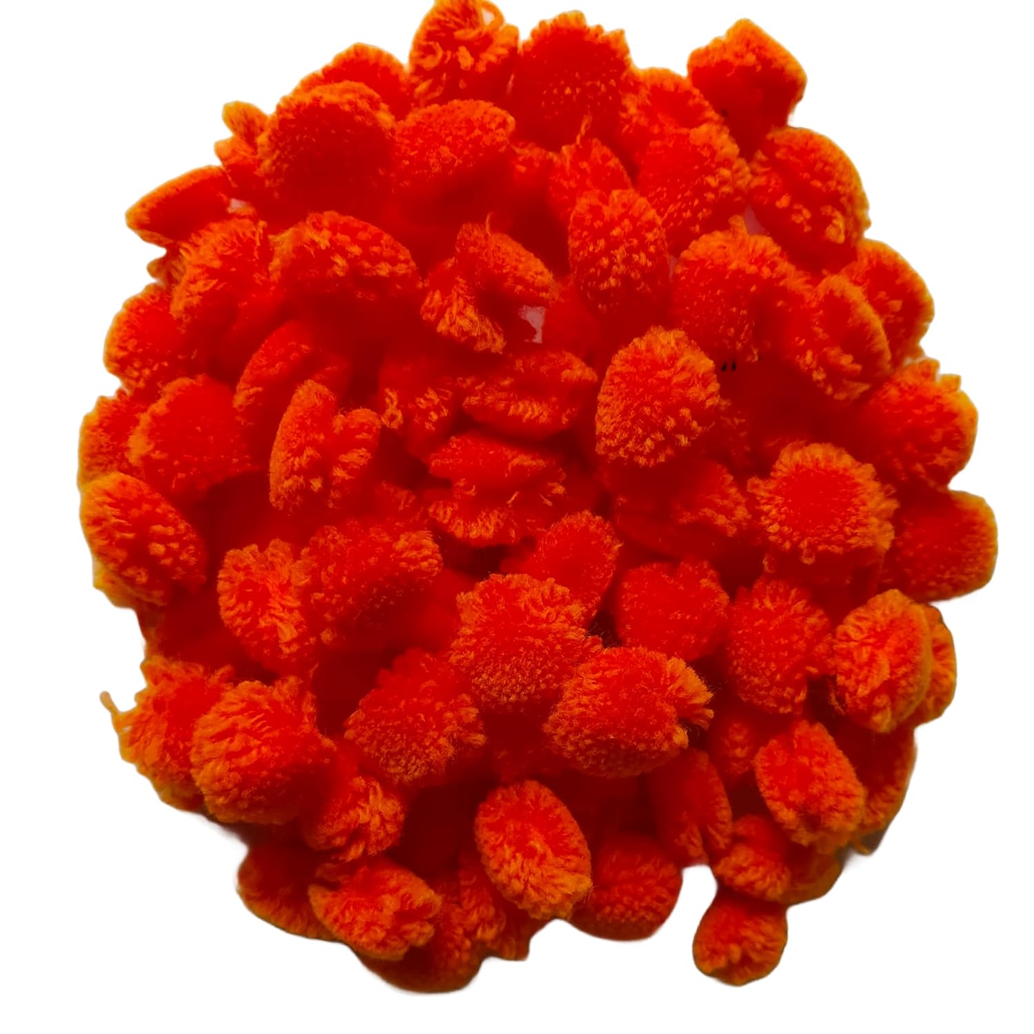 Rainbow Junction® 200pcs Round Shaped, Soft Fluffy Pompom for Art and Craft, Party Decoration, Kids Craft Project (Multicolour, 2cm)