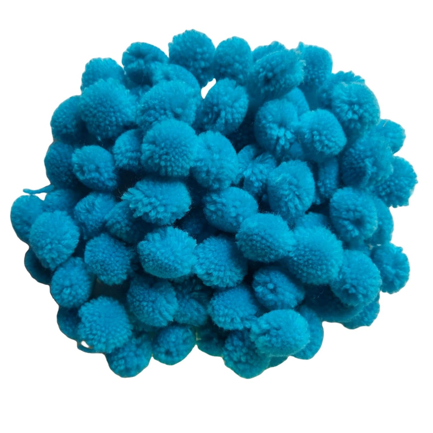 Rainbow Junction® 200pcs Round Shaped, Soft Fluffy Pompom for Art and Craft, Party Decoration, Kids Craft Project (Multicolour, 2cm)