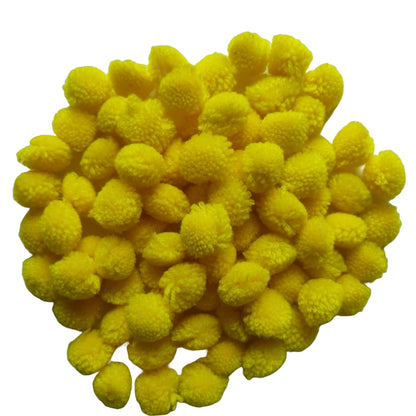 Rainbow Junction® 200pcs Round Shaped, Soft Fluffy Pompom for Art and Craft, Party Decoration, Kids Craft Project (Multicolour, 2cm)